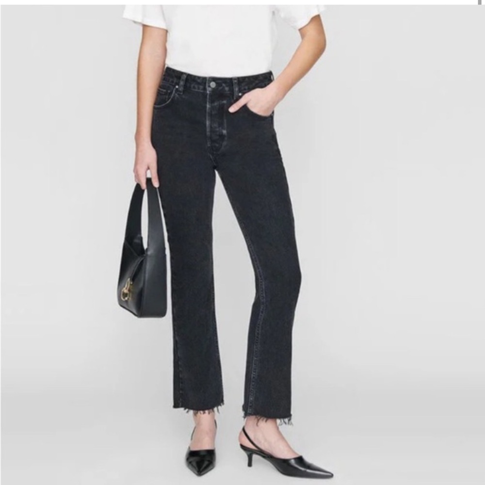 Anine Bing black Lara denim flare jeans